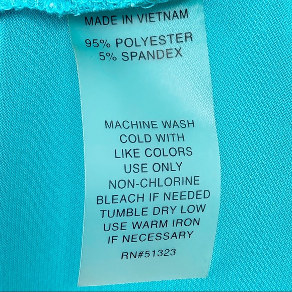 Chaus New York Turquoise V Neck Blouse Size M - Picture 5 of 5